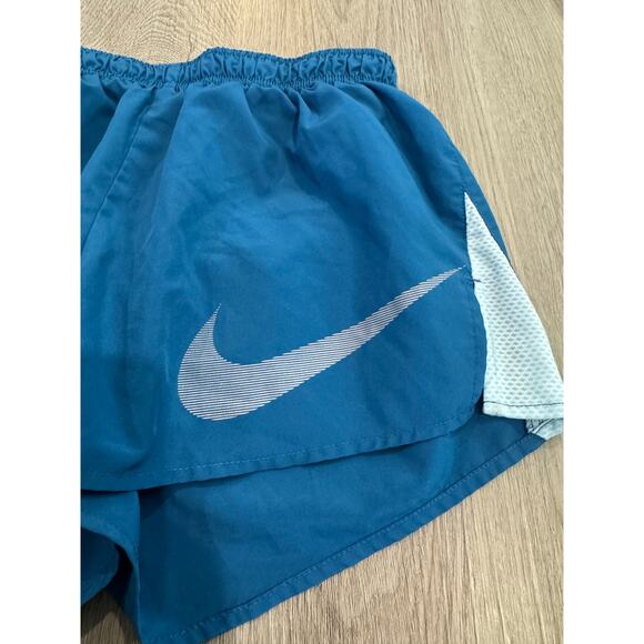 Nike Dri-FIT Women’s Athletic Running Shorts Teal Blue Size Small built in liner - Picture 5 of 5